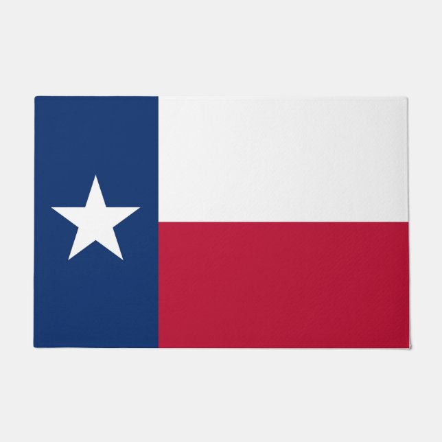 Paillasson Mat de porte avec Drapeau du Texas State, USA (Devant)