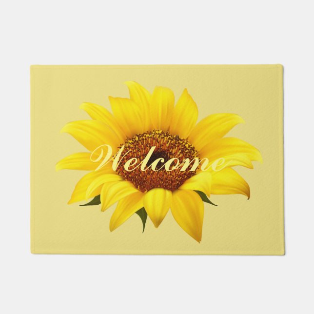 Paillasson Mat de porte de tournesol (Devant)