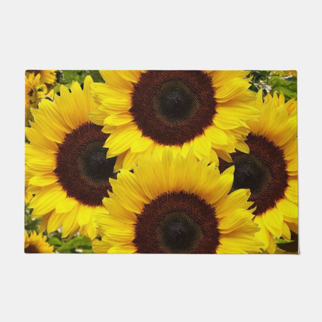 Paillasson Mat de porte de tournesol (Devant)