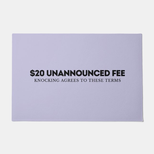 Paillasson Mat de porte de visite non annoncé (Devant)