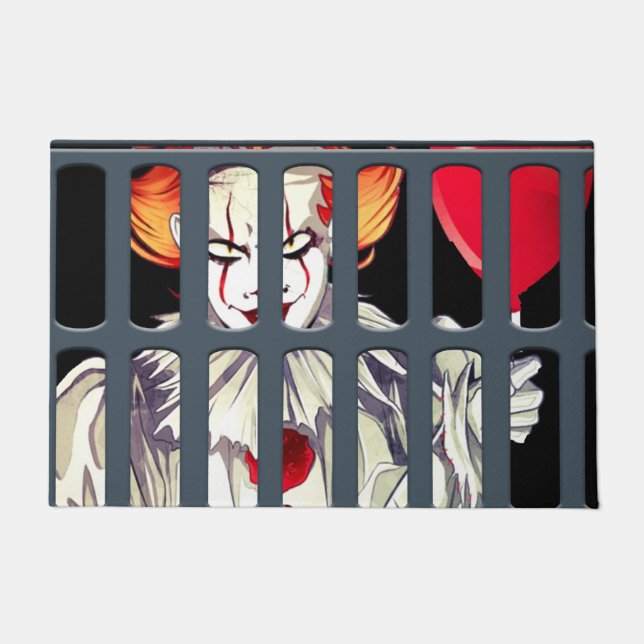 Paillasson Mat de porte d'Halloween clown (Devant)