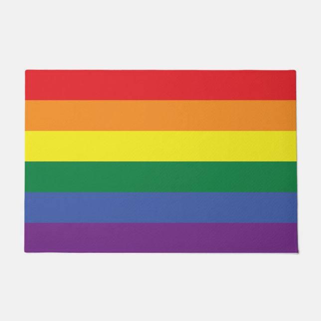 Paillasson Mat de porte LGBT Pride (24x36) (Devant)