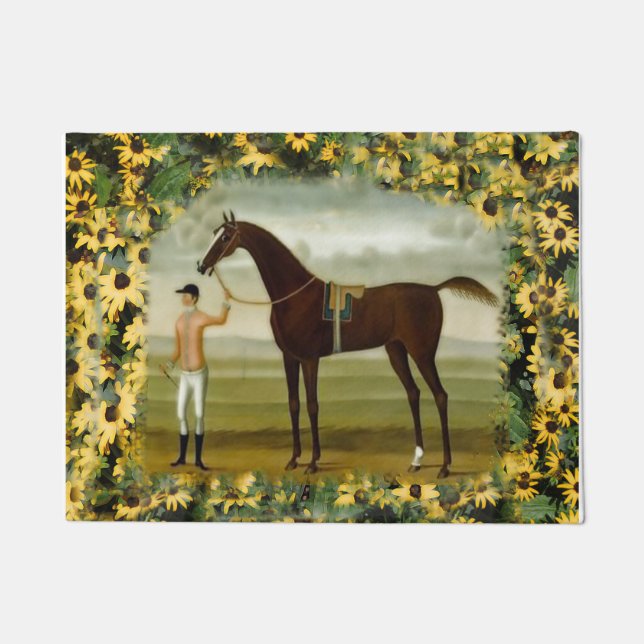 Paillasson Matelas de fleurs de susan à paupières noires de r (Devant)