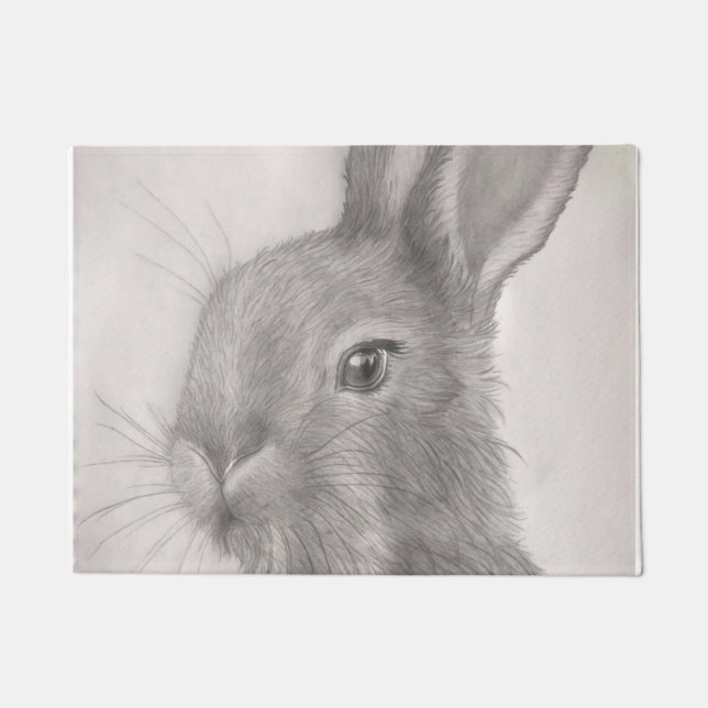 Paillasson Mats de la Porte d'Art à lapin (Devant)