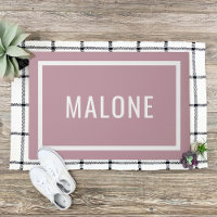 Mauve Nom de famille personnalisé mat de porte