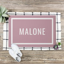 Mauve Nom de famille personnalisé mat de porte