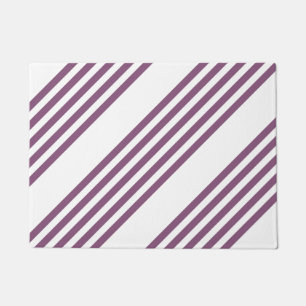 Paillasson Mauve violet blanc cinq bandes motif