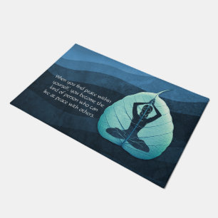Paillasson Méditation de l'enseignant de Yoga Pose Bodhi Leaf