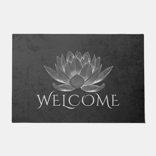 Paillasson Méditation YOGA Instructeur Lotus Welcome Doormat (Devant)