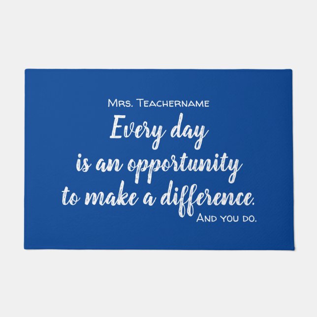 Paillasson Meilleur enseignant jamais Merci Salle de classe B (Devant)