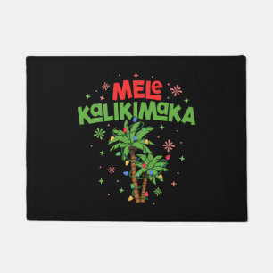 Paillasson Mele Kalikimaka Hawaiian Christmas Palm Tree Light