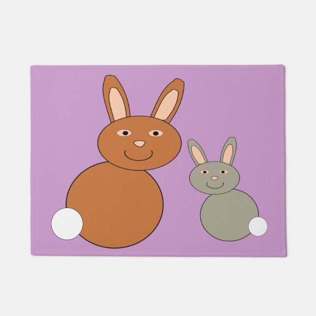 Paillasson Mères Jour Bunnies Porte Mat (Devant)