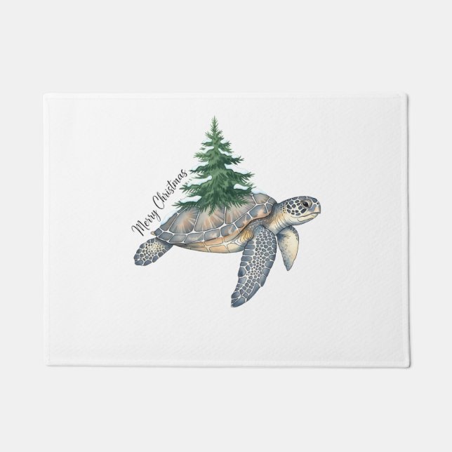Paillasson Merry Christmas Sea Turtle (Devant)