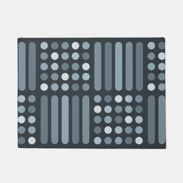 Paillasson Mi-siècle Circles modernes Lignes Ardoise (Devant)
