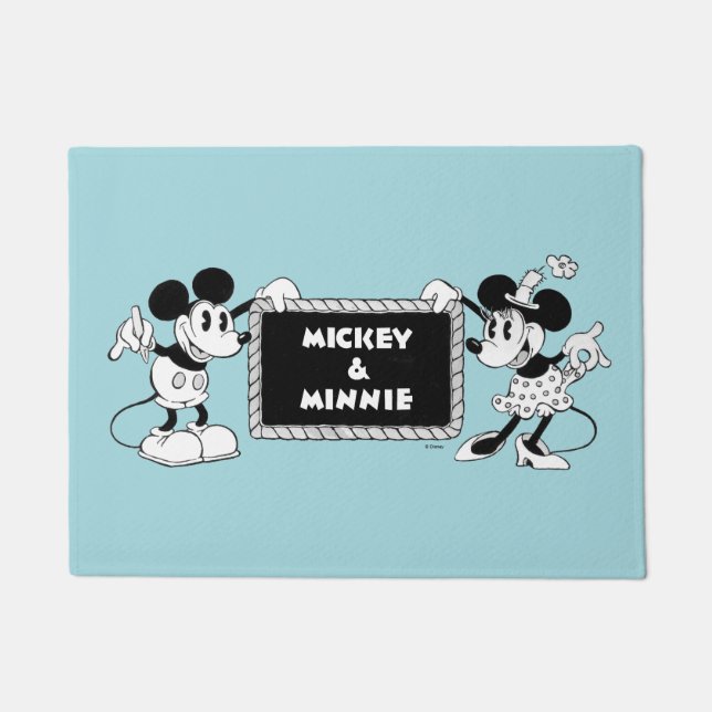 Paillasson Mickey et Minnie rétro (Devant)