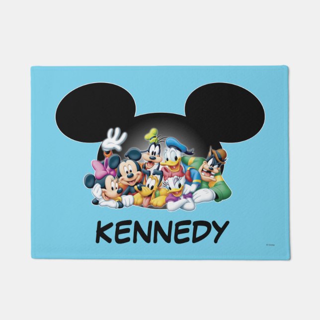 Paillasson Mickey & Friends | Groupe dans Mickey Ears (Devant)