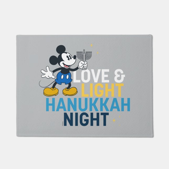 Paillasson Mickey Mouse | Love & Light Hanoukka Night (Devant)