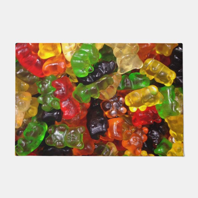 Paillasson mignonette kawaii sucreries colorées bonbons à l'o (Devant)