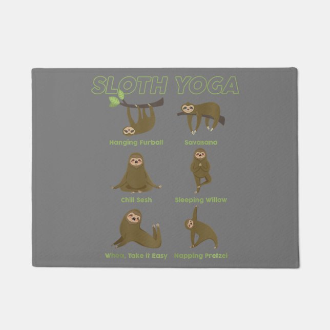 Paillasson mignonne namaste paresse yoga zen amant (Devant)