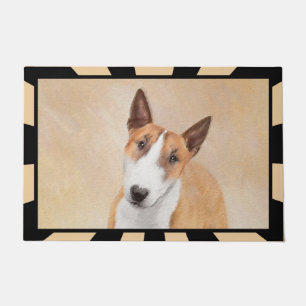 Paillasson Miniature Taureau Terrier Peinture - Joli Original