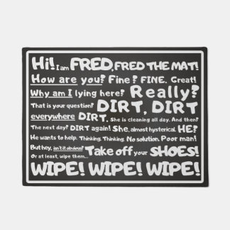 Paillasson Minimal, Witty - Fred the Mat, Votre texte humoris