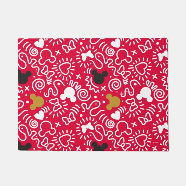 Paillasson Minnie Mouse | Motif Doodle (Devant)