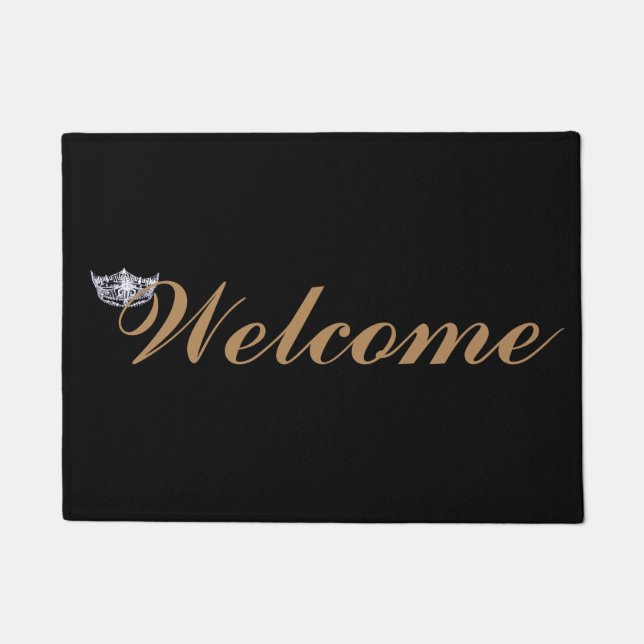 Paillasson Miss America style Crown Welcome Porte Mat personn (Devant)