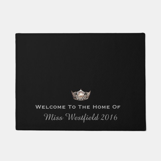 Paillasson Miss America style Crown Welcome Porte Mat personn (Devant)