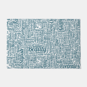Paillasson Mode Cheveux Motif Texte Nuage de Mots
