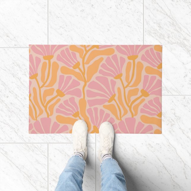 Paillasson Modèle Floral Moderne Du Milieu Du Siècle (Intérieur)