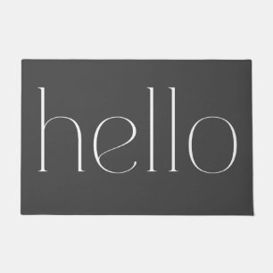 Paillasson Modern Grey Scripté main Hello Welcome