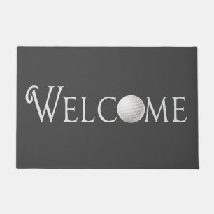 Paillasson Modern Grey Simple Golf Ball Bienvenue