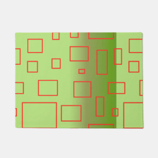 Paillasson Modern Pattern Green Geometric Design Doormat