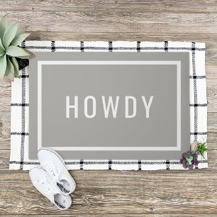 Paillasson Moderne Howdy   Couleurs modifiables