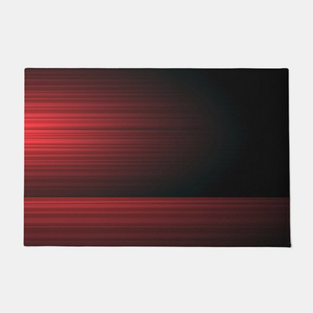 Paillasson moderne rouge et noir (Devant)