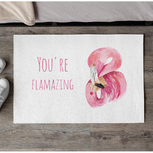 Paillasson Moderne Vous Flamazirez Beauté Flamant rose rose