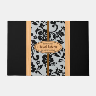 Paillasson Mokuleia Hawaiian Faux Wood Monogram Surboard