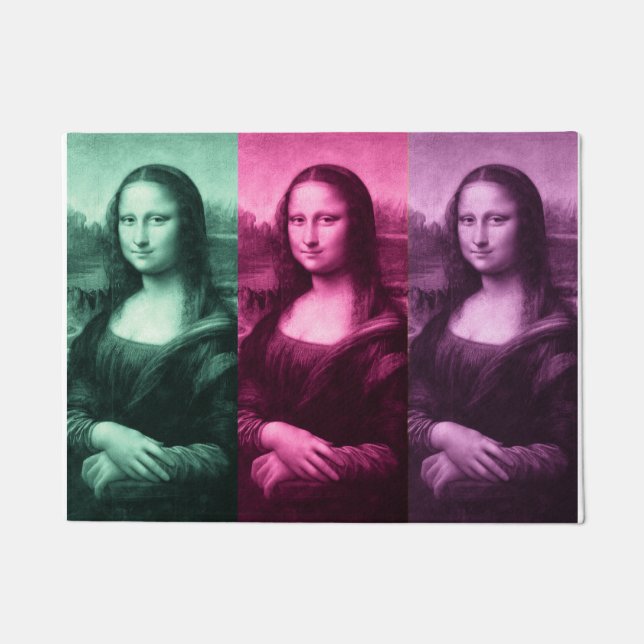 Paillasson Mona Lisa Rose vert violet (Devant)