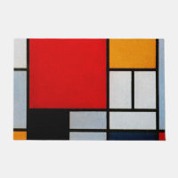 Mondrian - Composition avec un grand plan rouge