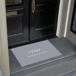 Paillasson Monogram Pastel Élégant Design Moderne Minimaliste