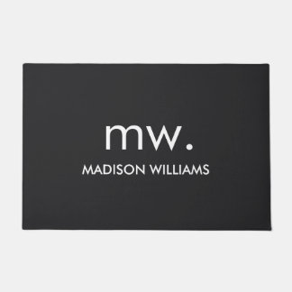 Paillasson Monogram Pastel Élégant Design Moderne Minimaliste