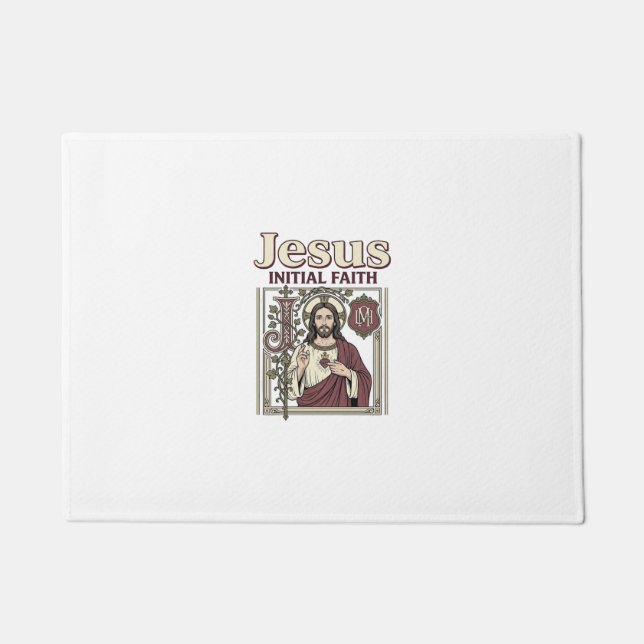 Paillasson Monogramme initial de Jésus Foi Monogramme initial (Devant)