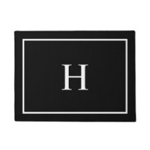 Monogramme moderne élégant noir
