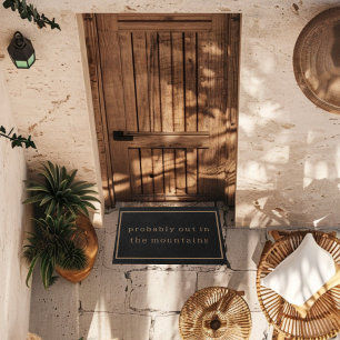 Paillasson Montagnes Randonnée Funny Nature Custom Black tend