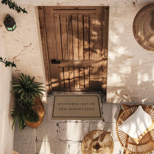 Paillasson Montagnes Randonnée Funny Nature Custom Brown tend