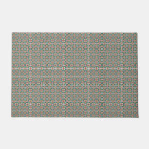 Paillasson Moroccan Zellige Pattern Vibrant Area Rug