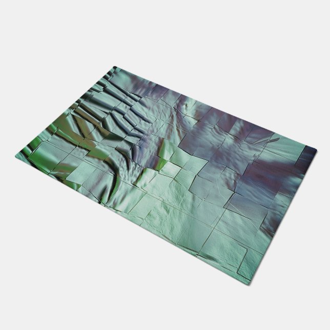 Paillasson Mosaïque de menthe grisâtre avec légèrement sculpt (Incliné)