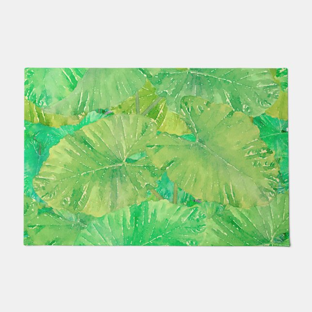 Paillasson Motif à feuilles vertes tropicales (Devant)