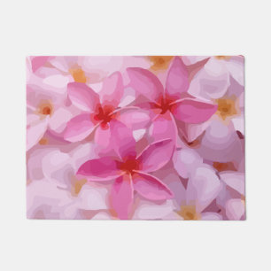 Paillasson Motif à fleurs rose Plumeria