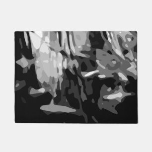 Paillasson Motif Abstrait  Black White